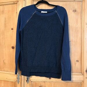 Banana Republic Women’s Merino Wool Blend Sweater w/ Zippers Size M Navy